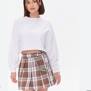 Forever 21 Plaid Mini Skirt w/ Chain